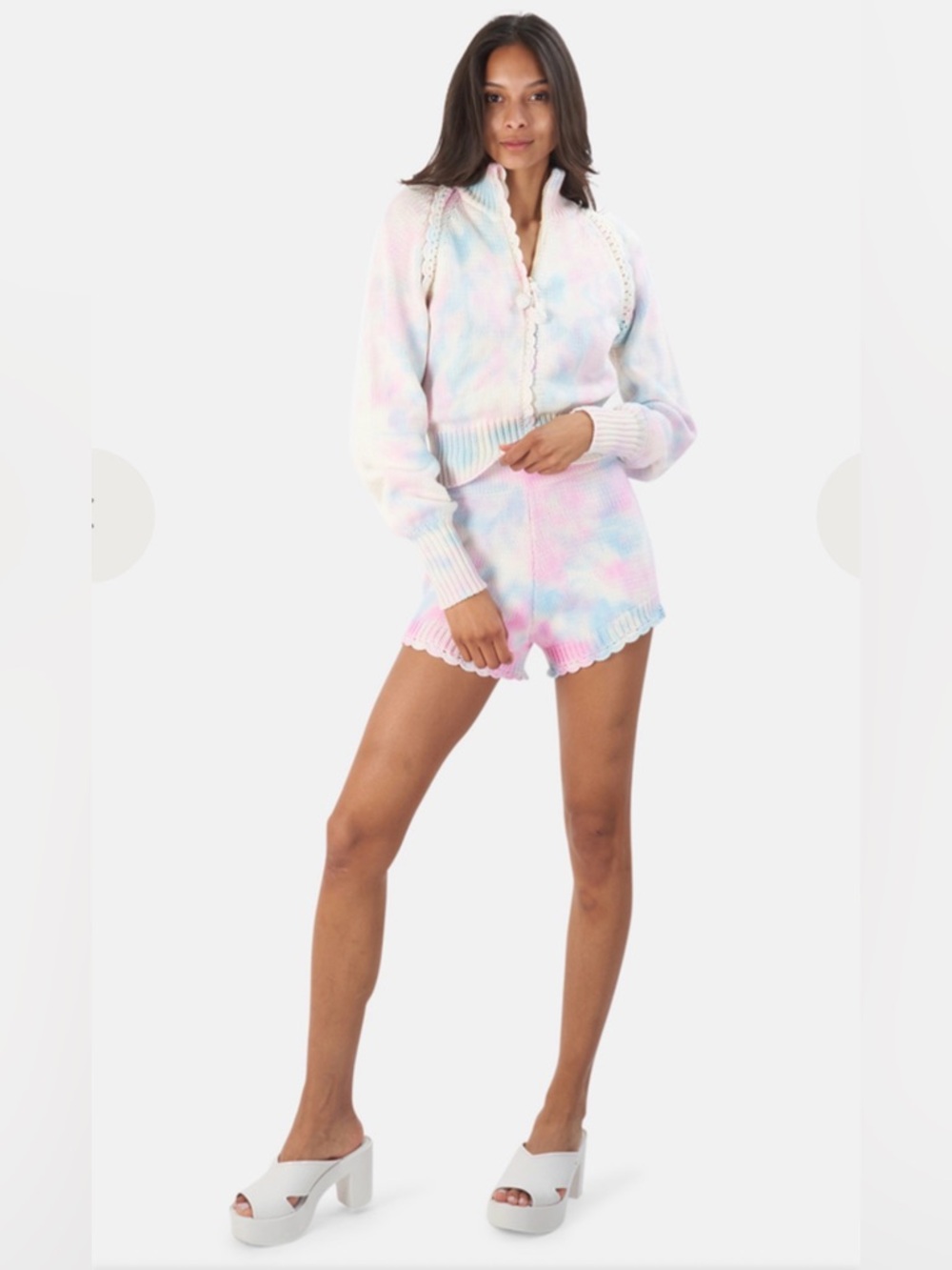 LoveShackFancy Karissa Short Cotton Candy Hand Dye Size XS - Picture 4 of 13